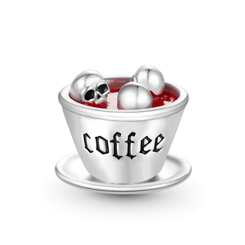 Gnoce Skull Coffee Cup Charm