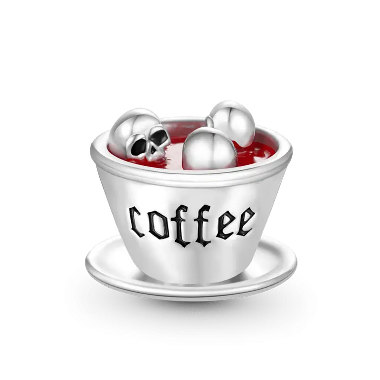 Gnoce Skull Coffee Cup Charm