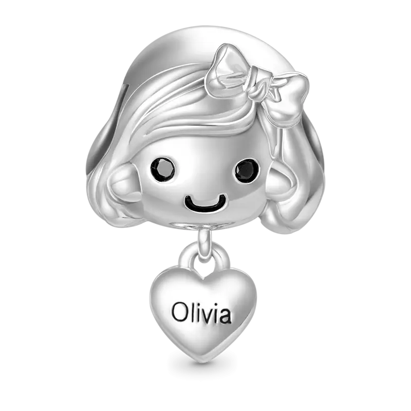 Gnoce Love Little Girl Engravable Charm