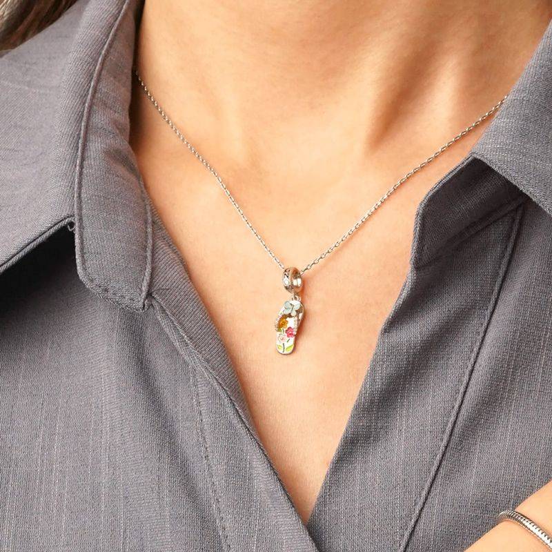 Gnoce Summer Beach Flip-Flop Pendant Dangle Charm