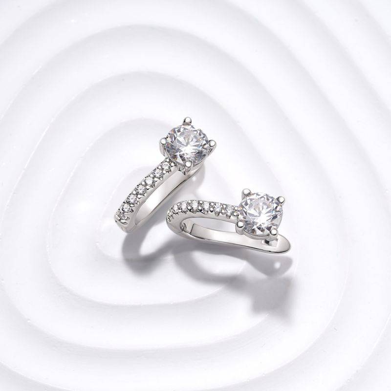 Gnoce Delicate Crystal Zircon Hoop Earrings
