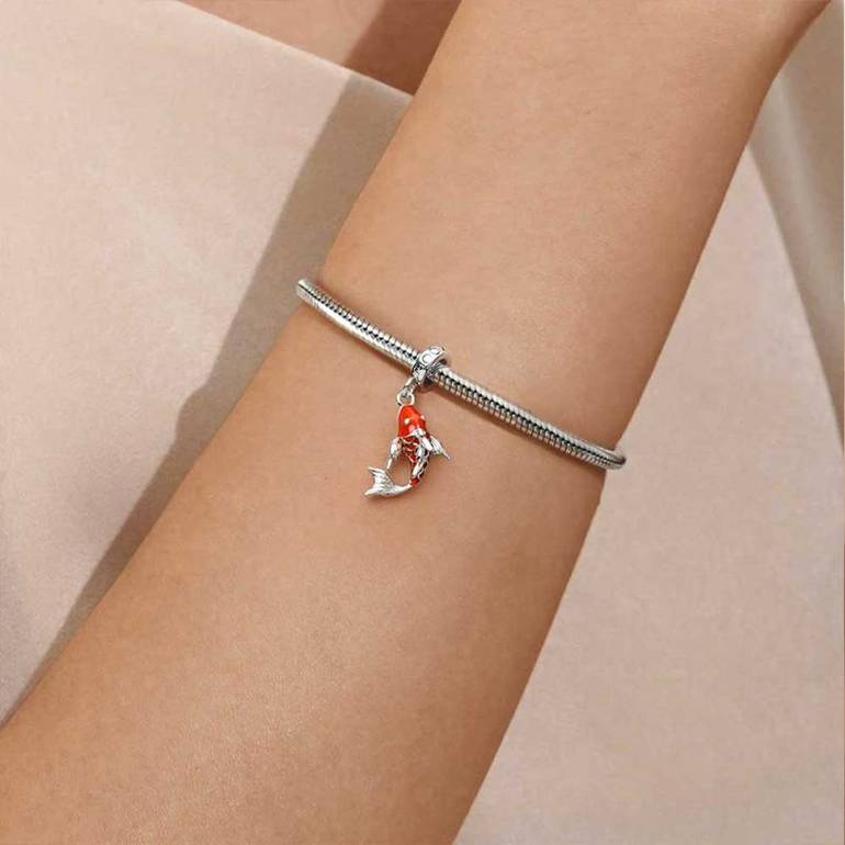 Gnoce Lucky Carp Fish Pendant Dangle Charm