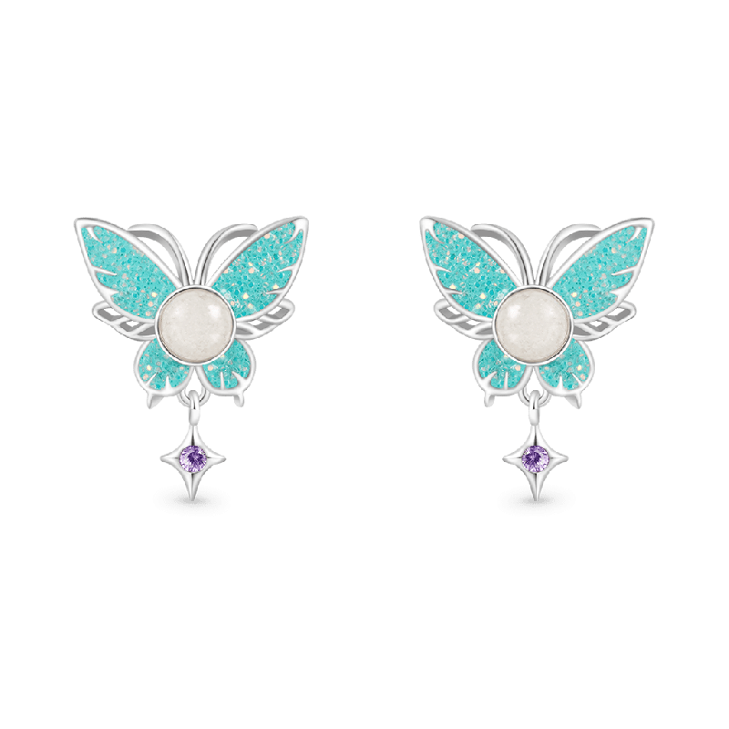 Gnoce Glow-in-the-Dark Butterfly Stud Earrings