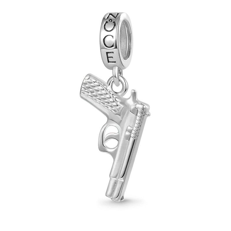 Gnoce Bullet Gun Pistol Pendant Dangle Charm