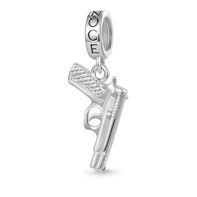 Gnoce Bullet Gun Pistol Pendant Dangle Charm