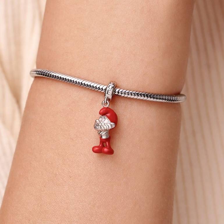 Gnoce Papa Smurf Pendant Dangle Charm