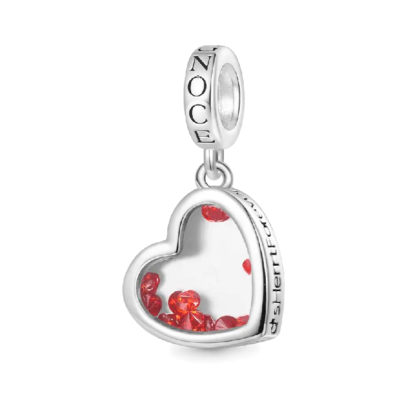 Gnoce Mother's Day Birthstones Forever Heart Pendant Dangle Charm