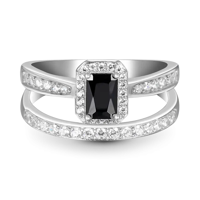 Gnoce Sparkling Rectangle-cut Ring