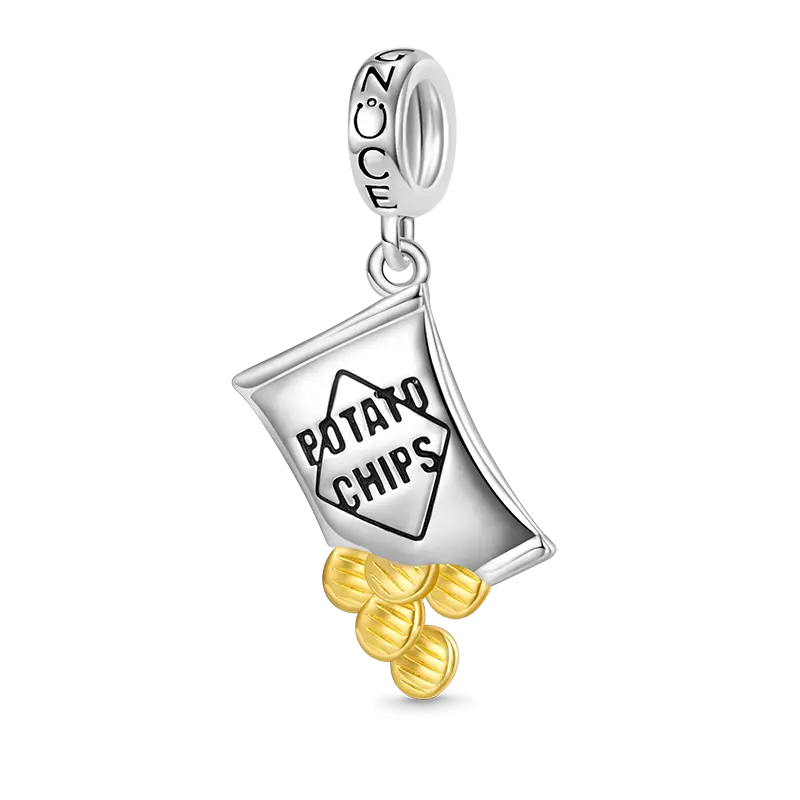 Gnoce Snack Food Potato Chips Pendant Dangle Charm