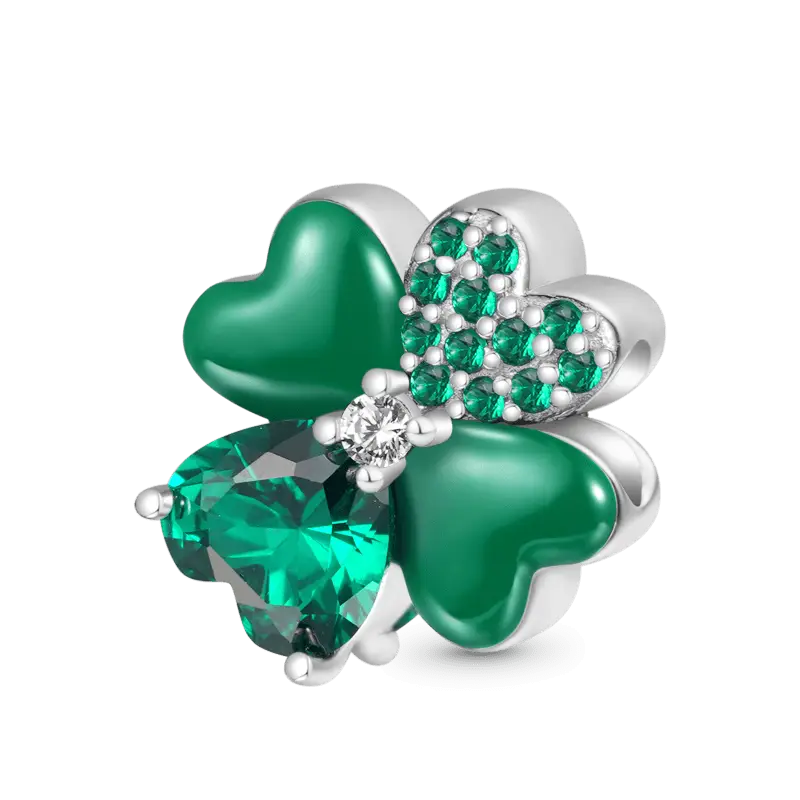 Gnoce Lucky Four Leaf Clover Charm