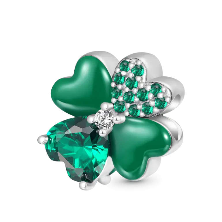 Gnoce Lucky Four Leaf Clover Charm