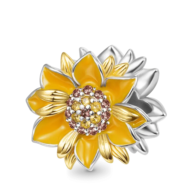 Gnoce Sparkling Sunflower Charm