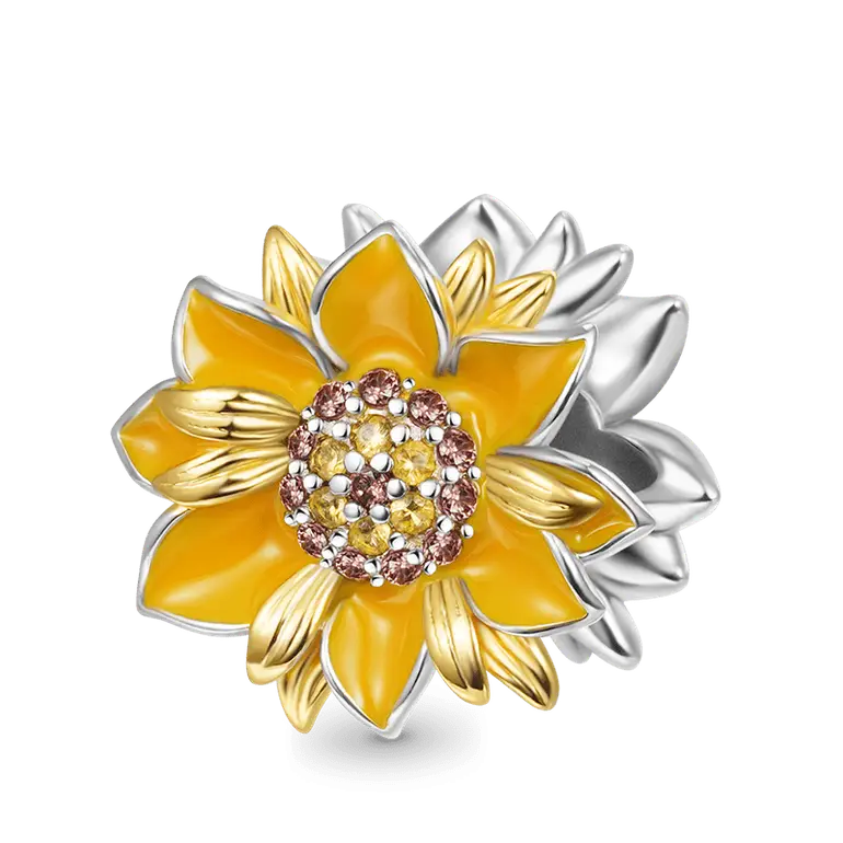Gnoce Sparkling Sunflower Charm