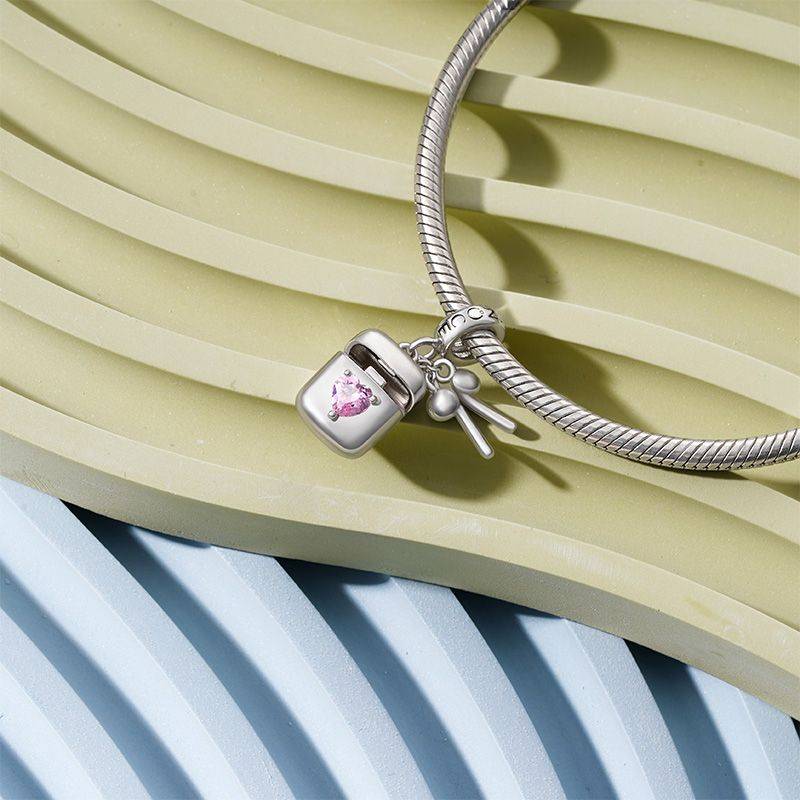 Gnoce Earphone Box Triple Pendant Dangle Charm