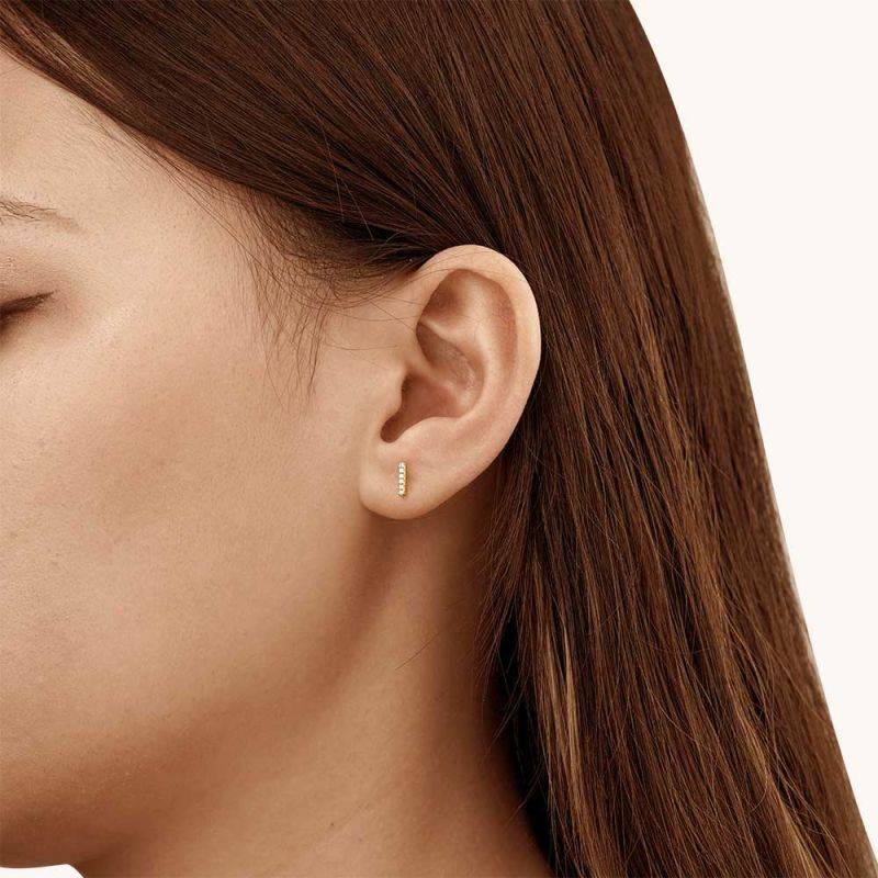 Gnoce Dainty Bar Stud Earrings