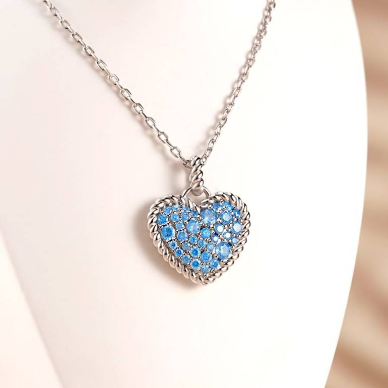 Gnoce Love Heart Twisted Rope Necklaces