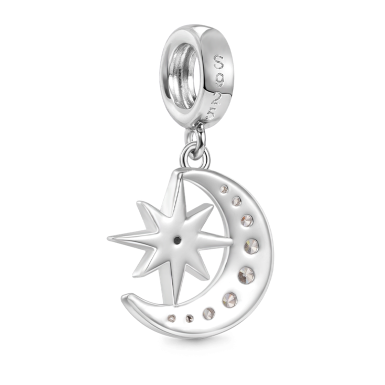 Gnoce Galaxy Moon & Star Pendant Dangle Charm