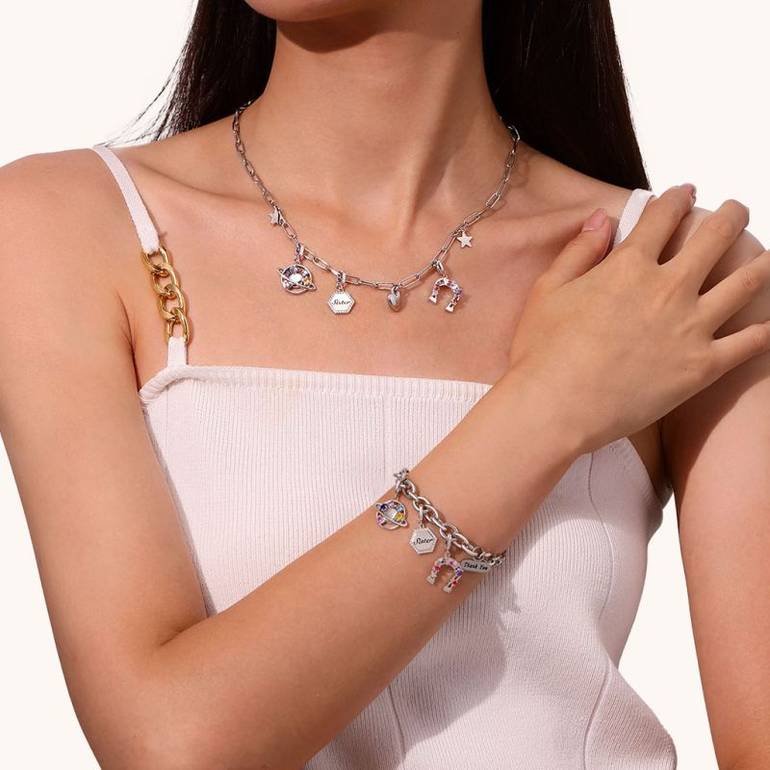 Gnoce Color Planet Clasp Clusters Charm