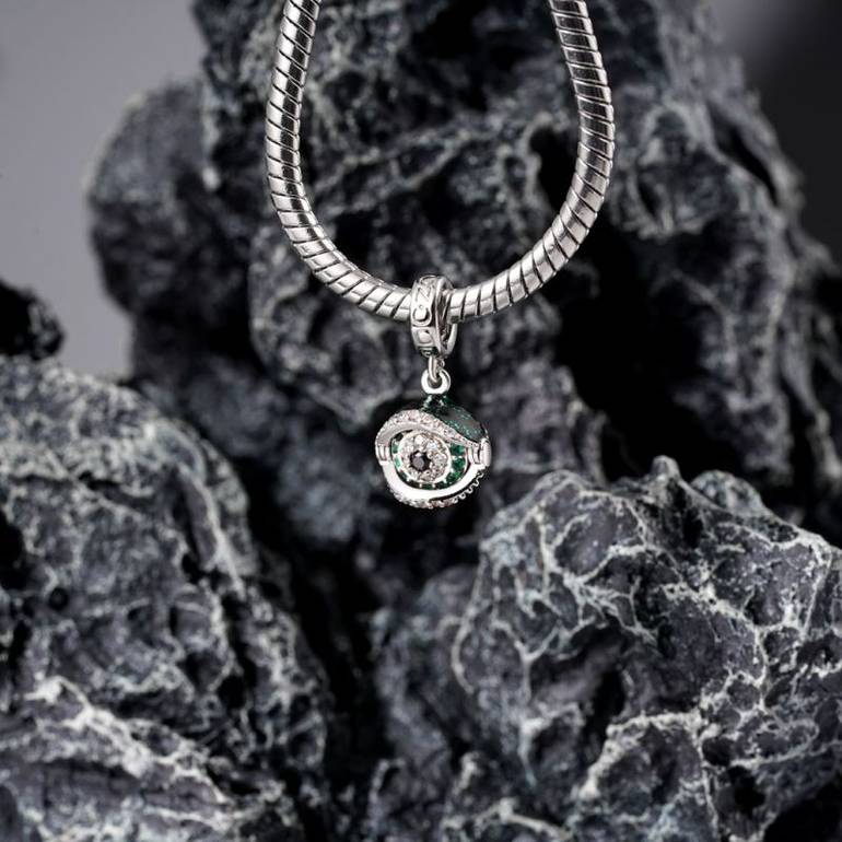 Gnoce Halloween Rotatable Devil Eye Pendant Dangle Charm