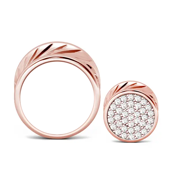 Personalized 18k Rose Gold Plated Round Shape Photo Charm Fit Bracelets or Necklaces