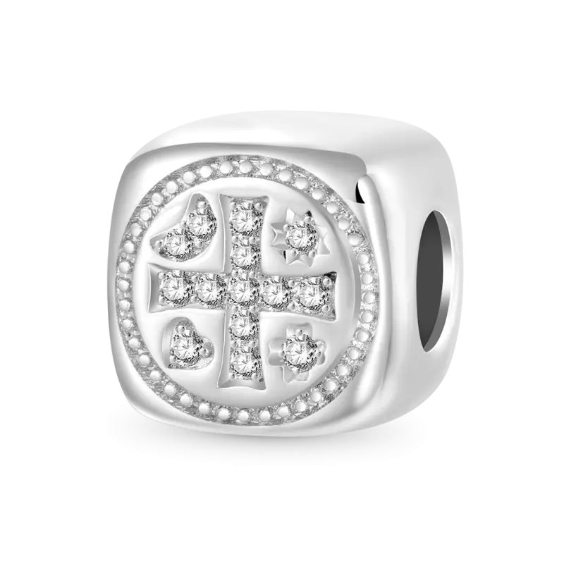 Gnoce Shiny Cross Square Charm