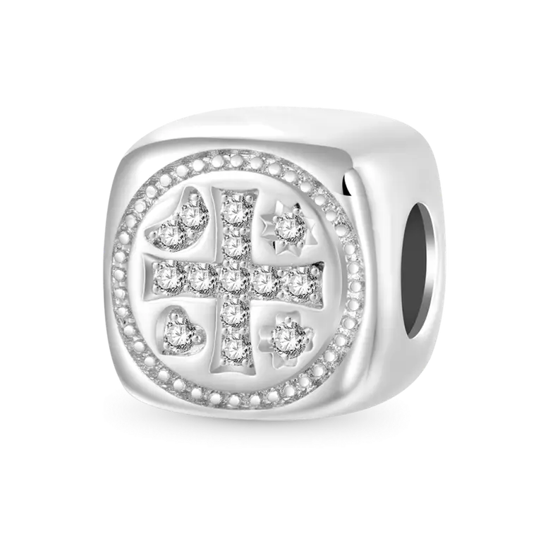Gnoce Shiny Cross Square Charm