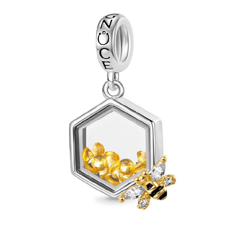 Gnoce Sparkling Bee Pendant Dangle Charm