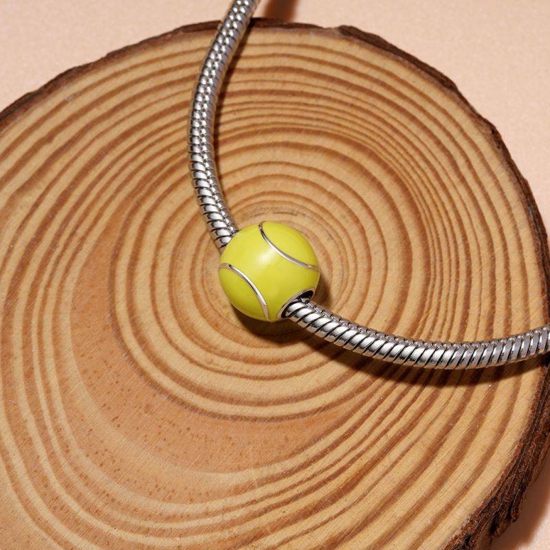 Gnoce Green Tennis Ball Sports Charm