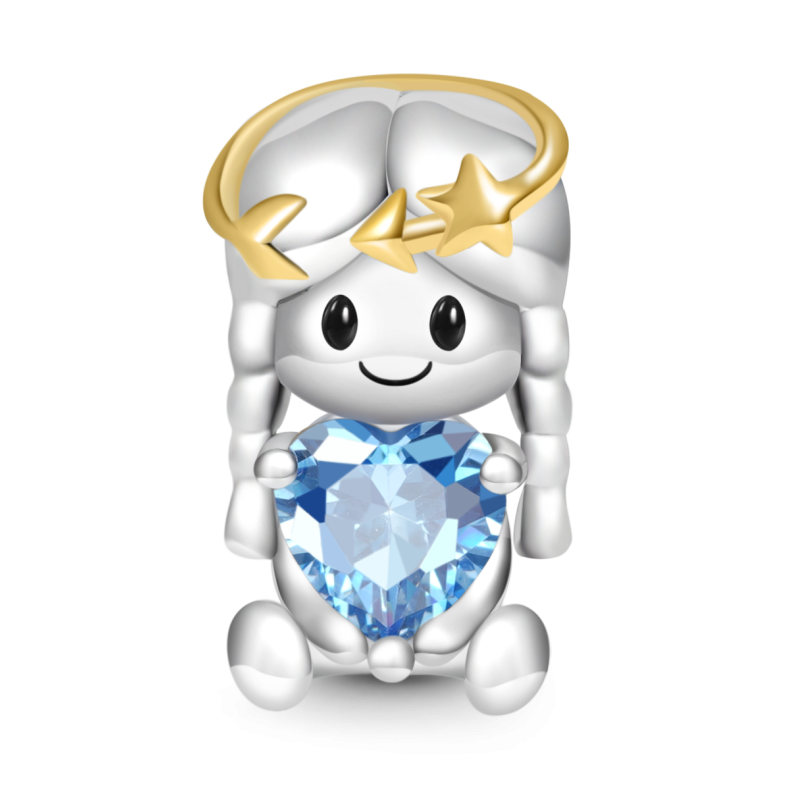 Gnoce Sagittarius Zodiac Sign Embraces Heart Gem Charm