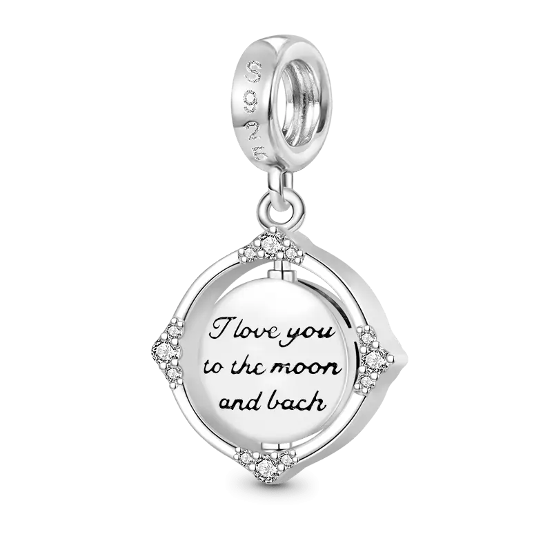Gnoce Rotated Moon & Sun Pendant Dangle Charm