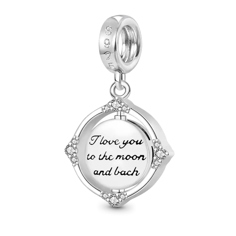 Gnoce Rotated Moon & Sun Pendant Dangle Charm