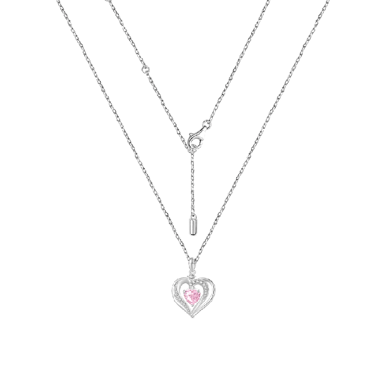 Gnoce Forever Love Heart Birthstone Necklaces