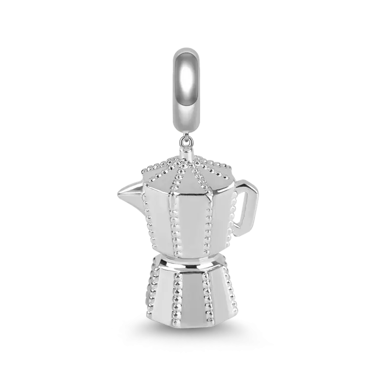 Gnoce Red Coffee Pot Pendant Dangle Charm