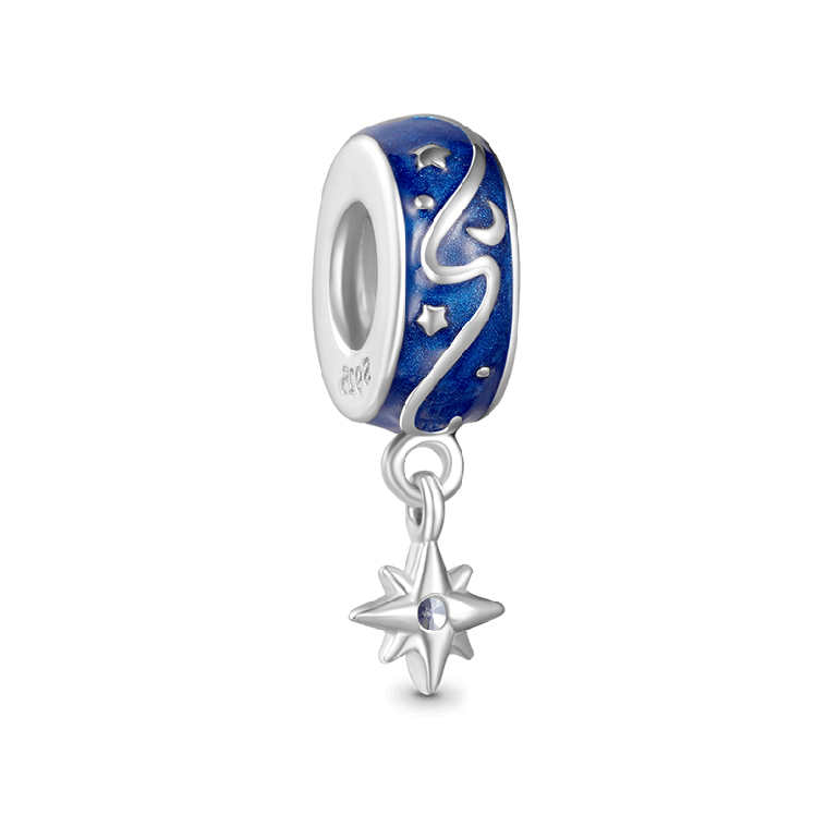 Gnoce Blue Starry Sky Stopper Charm