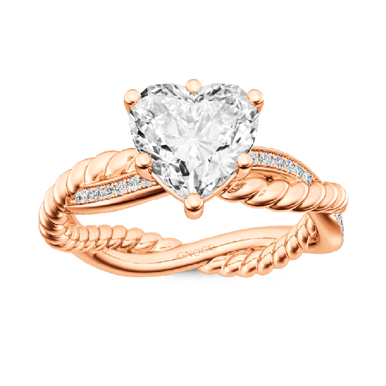 Gnoce Heart Twist Infinity Engagement Ring