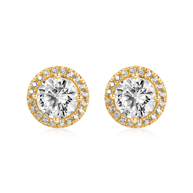 Gnoce Luxe Large Halo Stud Earrings