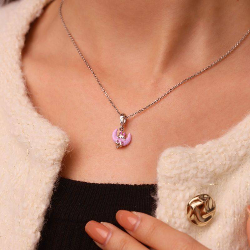 Gnoce Glow-in-the-Dark Chilan the Moon Rabbit Pendant Dangle Charm