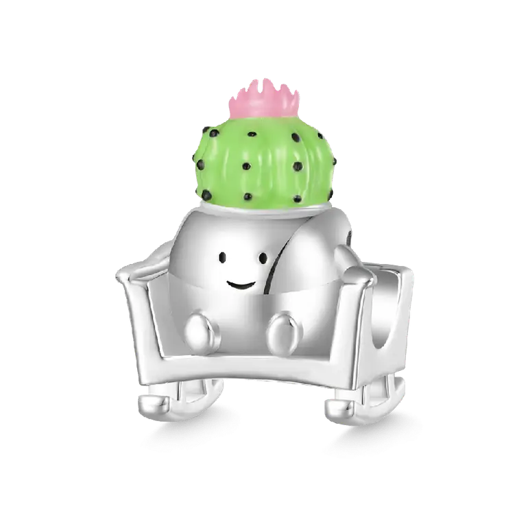 Gnoce Cactus Pot Rocking Chair Charm