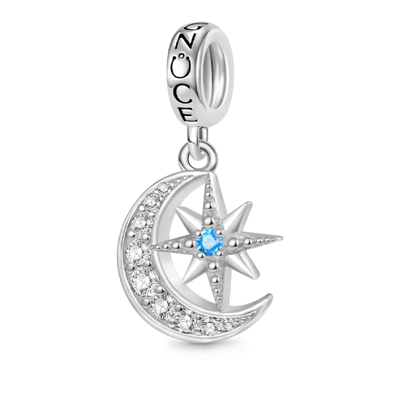 Gnoce Galaxy Moon & Star Pendant Dangle Charm