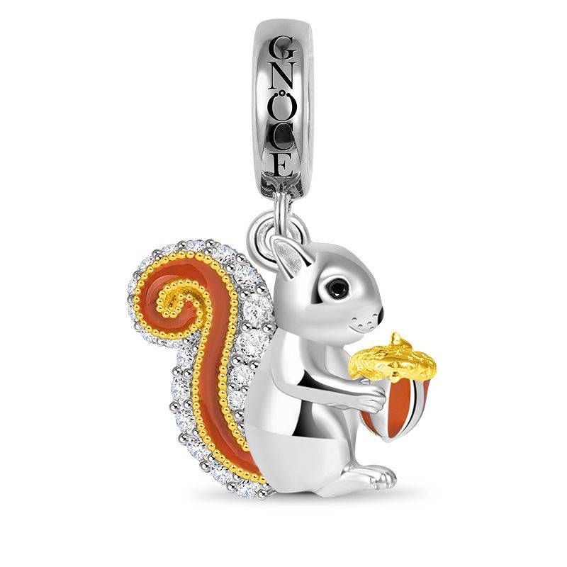 Squirrel Charm Pendant 925 Sterling Silver