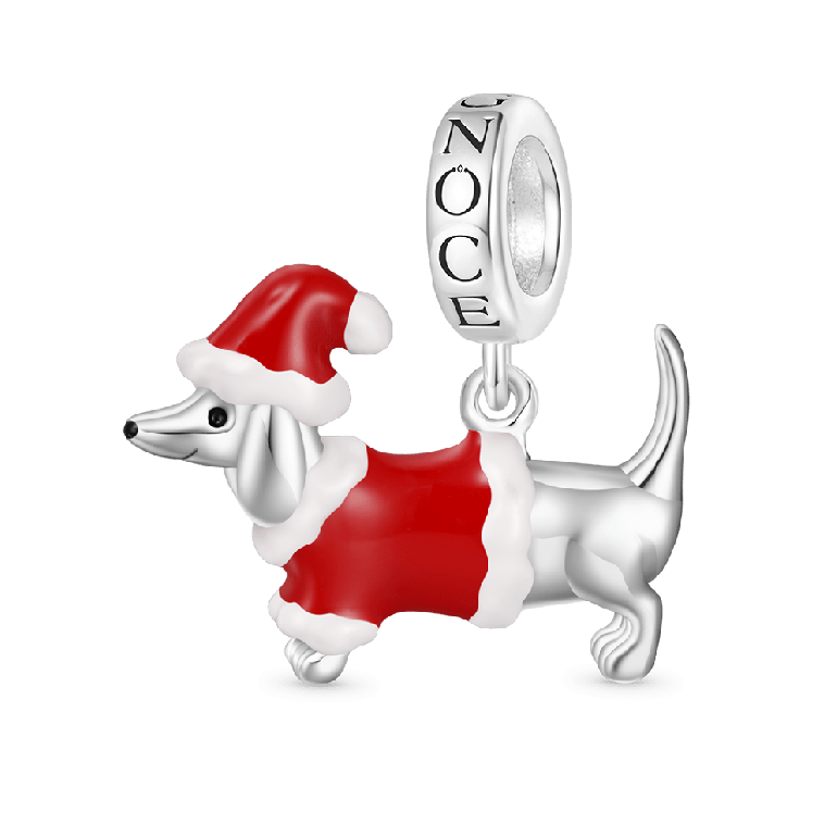 Gnoce Dachshund Dog Christmas Decor Pendant Dangle Charm