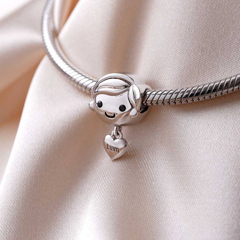 Gnoce Love Little Boy Engravable Charm