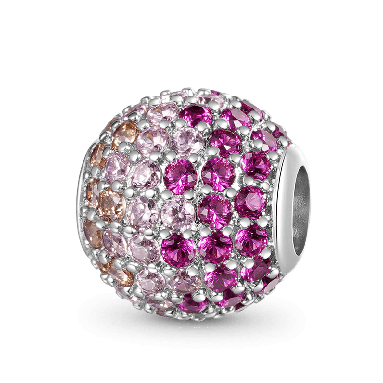 Gnoce Pink Champagne Rose Ombre Charm
