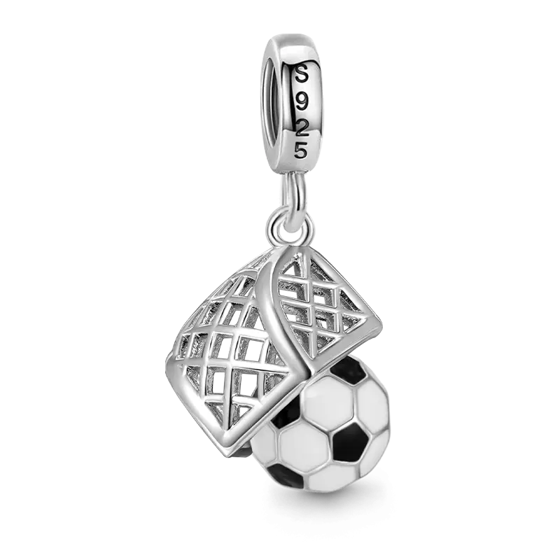 Gnoce Football Competition Shot Pendant Dangle Charm