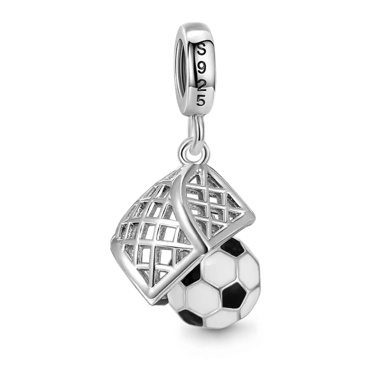 Gnoce Football Competition Shot Pendant Dangle Charm