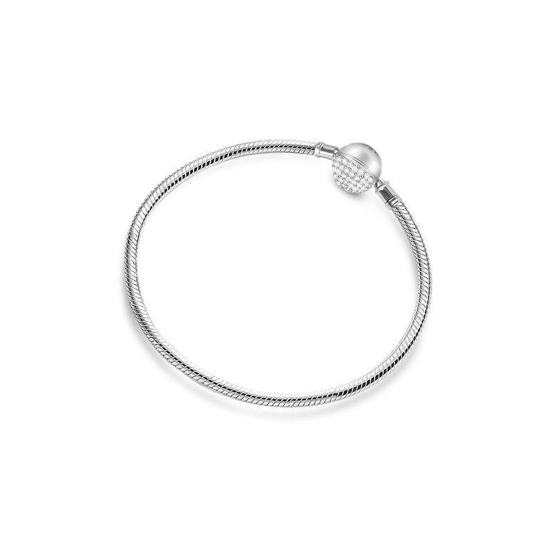 Crystal Round Shape Bracelets Sterling Silver