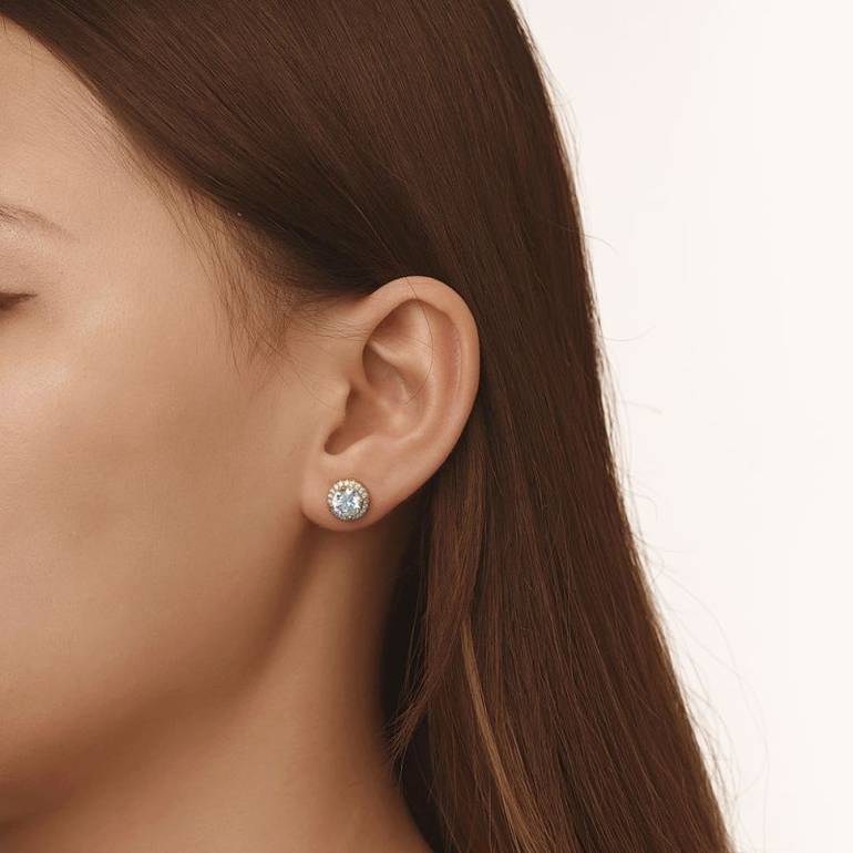 Gnoce Luxe Large Halo Stud Earrings
