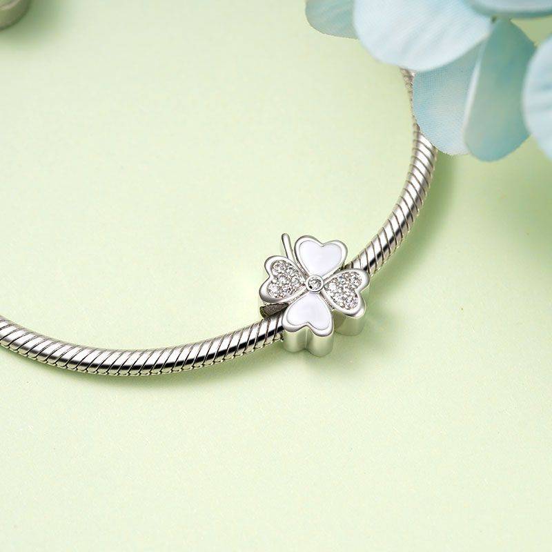 Gnoce Lucky Four-leaf Clover Engravable Charm