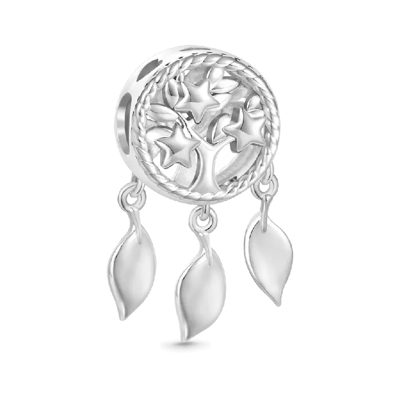 Gnoce Engravable Dream&nbsp;Catcher Tree of Life Birthstone Charm