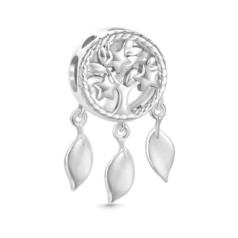 Gnoce Engravable Dream&nbsp;Catcher Tree of Life Birthstone Charm